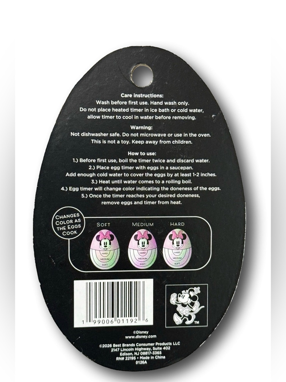 Disney Minnie Mouse Pink Egg Timer - Picture 2 of 4